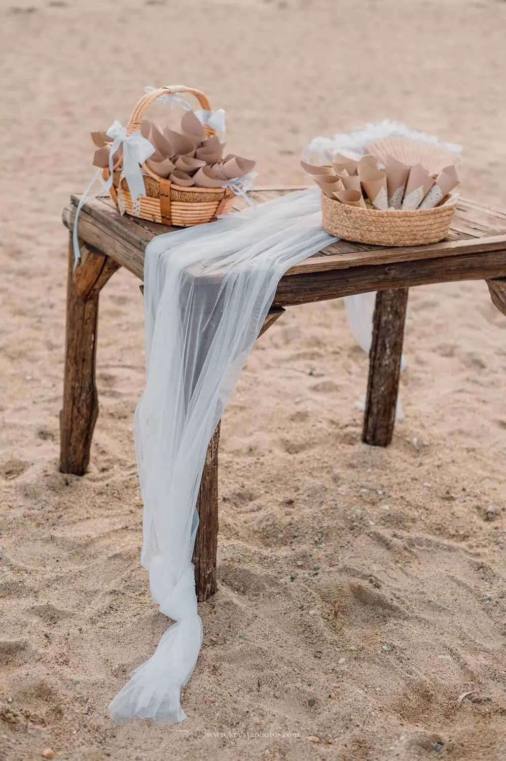 Greek island beach wedding table details