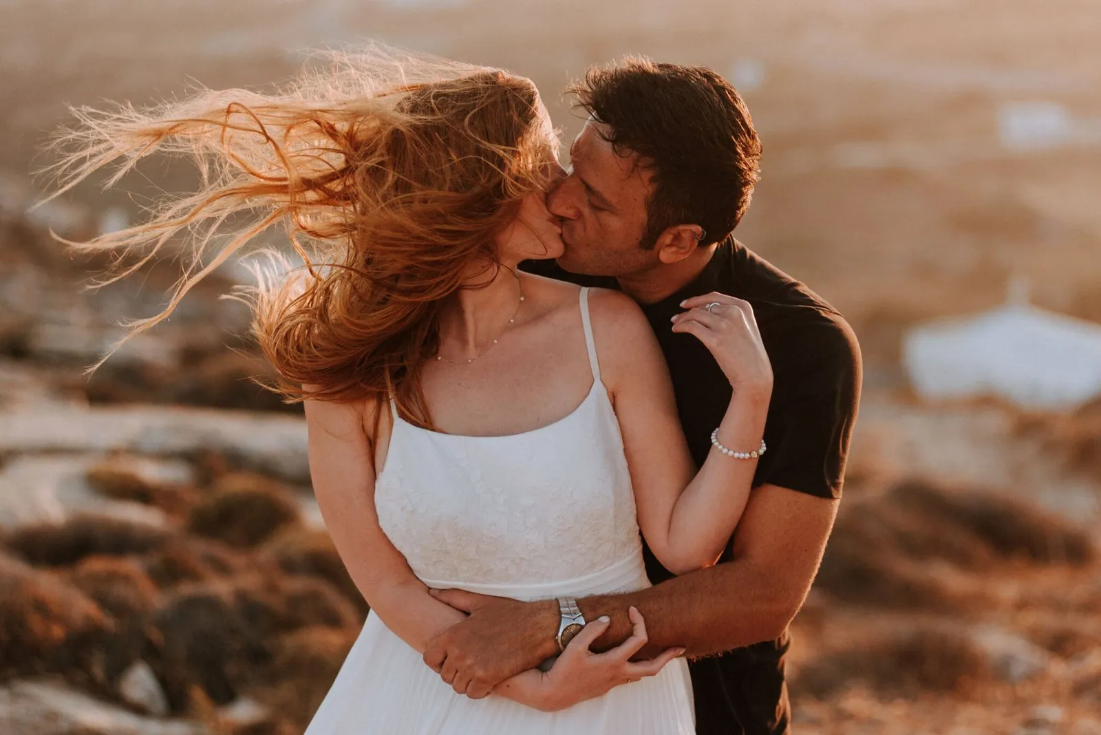 Greece destination wedding ceremony at sunset
